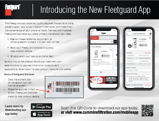 Fleetguard App Fliyer